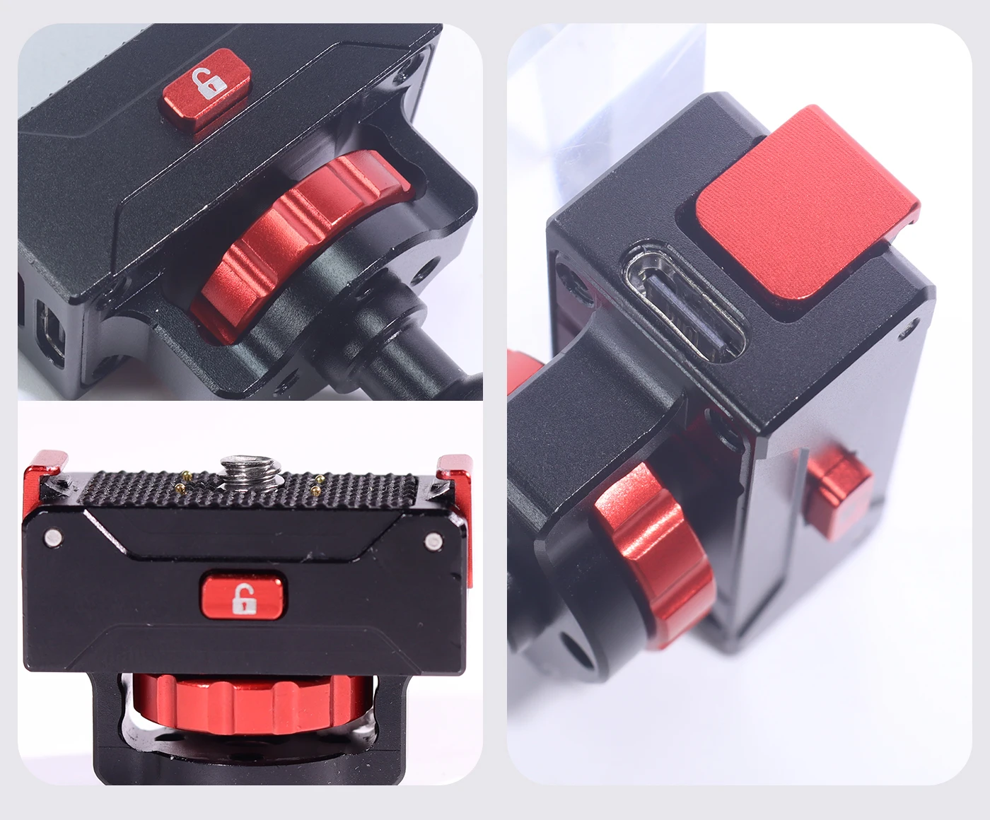 Aluminium-Kugelkopfadapter Ladehalterung für DJI Osmo 360 Action-Kamera Magnetischer Schnellverschluss-Halter Stativ-Erweiterung – Detail 6