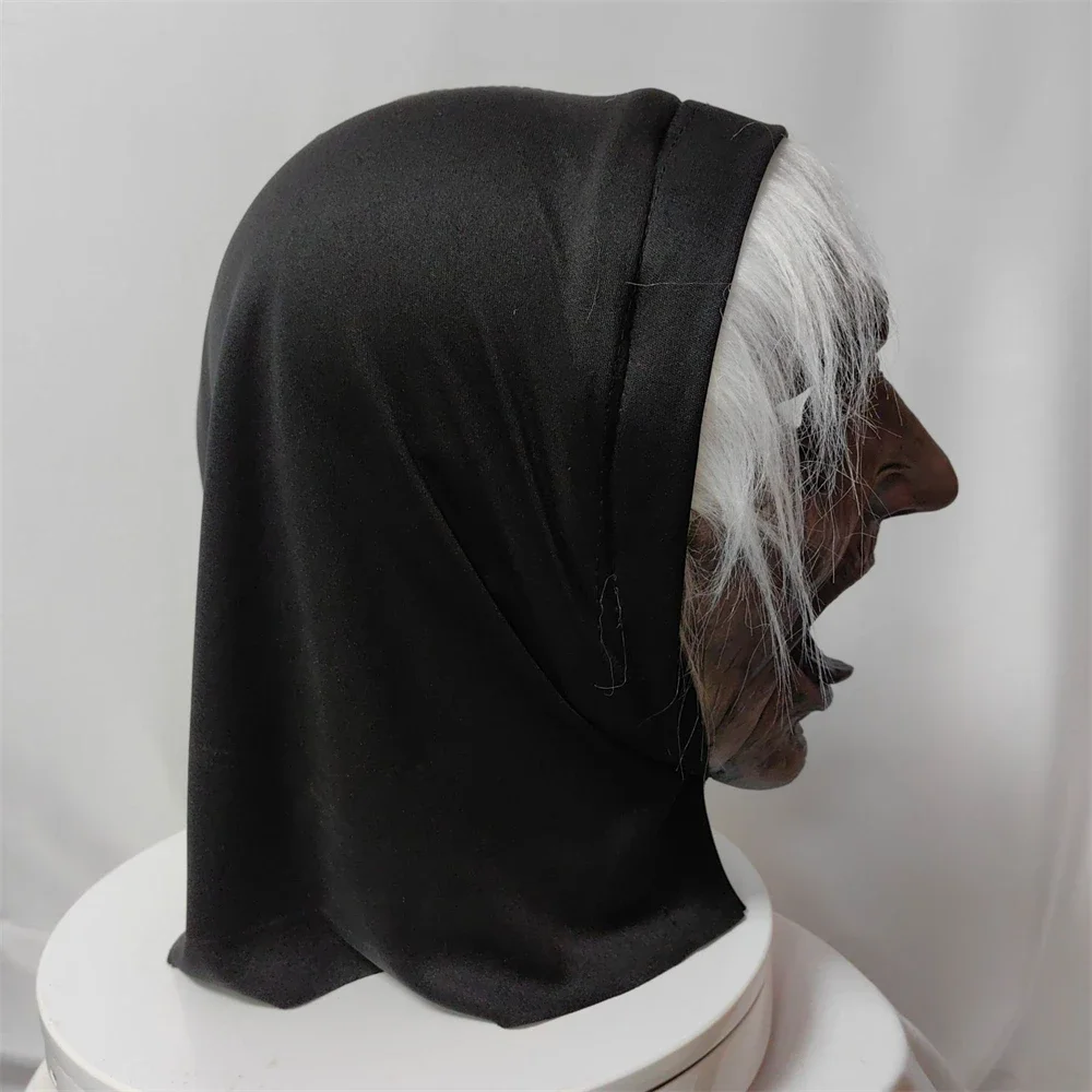 Mulher velha máscaras de bruxa halloween látex máscaras assustadoras feminino fantasma cabeça cobre festa horror bruxa truque susto máscaras cosplay traje