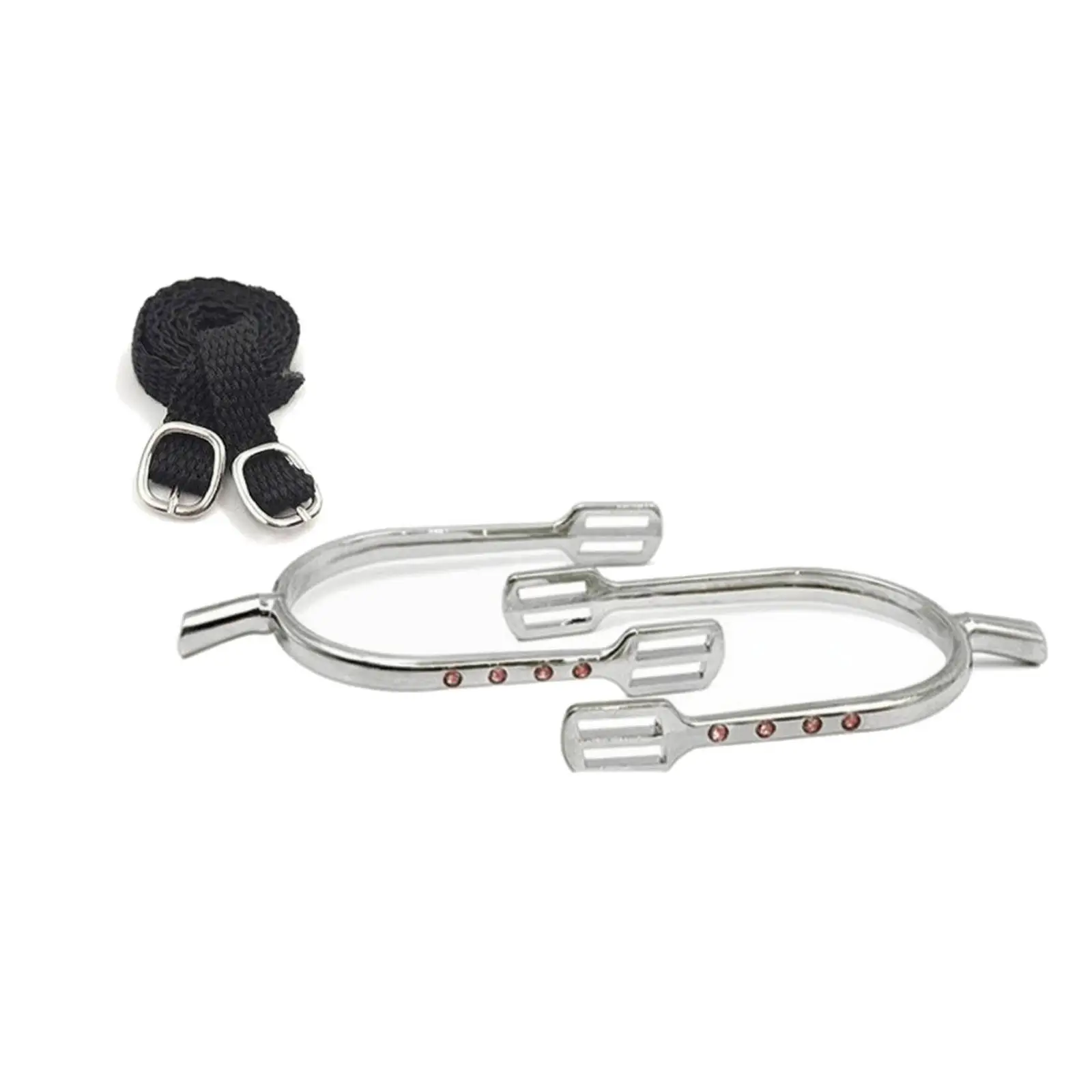 Lightweight Rider Spur Boot Attachment with Crystal Style Clips for Horseback Riding Lessons