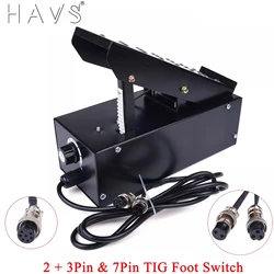 2+3 Pins Foot Pedal Power Amperage Controller Current Stepless Adjustable Switch For TIG ATGW Spot Weldding IGBT Machine