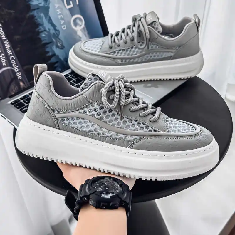 

Мужские кроссовки Ete Massive для скейтбординга, белые, на плоской подошве, спортивные, по низкой цене, для прогулок