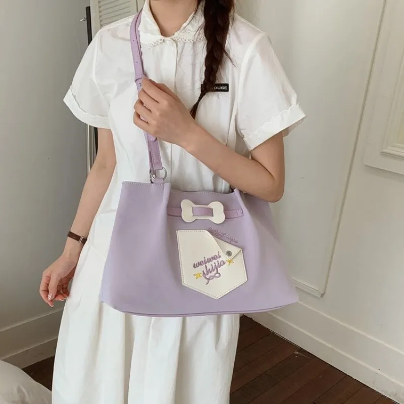

Refined Vintage Tote Bag Women Elegant Classic Sewing High End Leather Texture Trendy Daily Bag