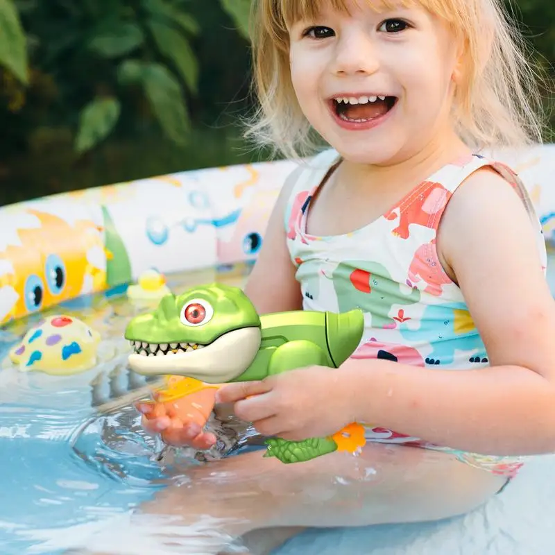 Dinosaur Sprinkler Toy para crianças, aspersor de combate a água, esguichos inovadores, Press-to-Spray, favor de festa, diversão na praia