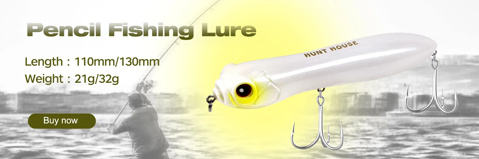 Hunthouse 3er-Set Jerkbait Hechtköder 115mm/32g 145mm/55g Jerk Pencil Baits Langsam sinkende künstliche Köder für Barsch und Raubfische – Detail 2