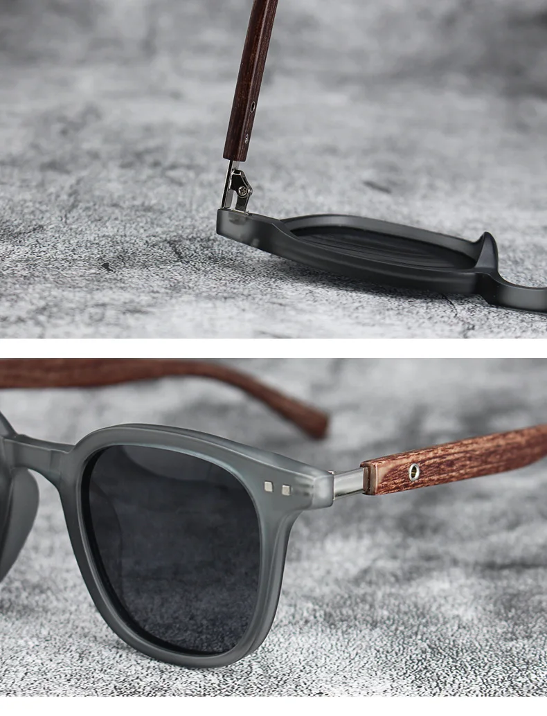 Neue Ankunft Männer Vintage Holzrahmen Sonnenbrille Klassische Marke Sonnenbrille Beschichtung Objektiv Fahren Brillen für Männer/frauen – Detail 3
