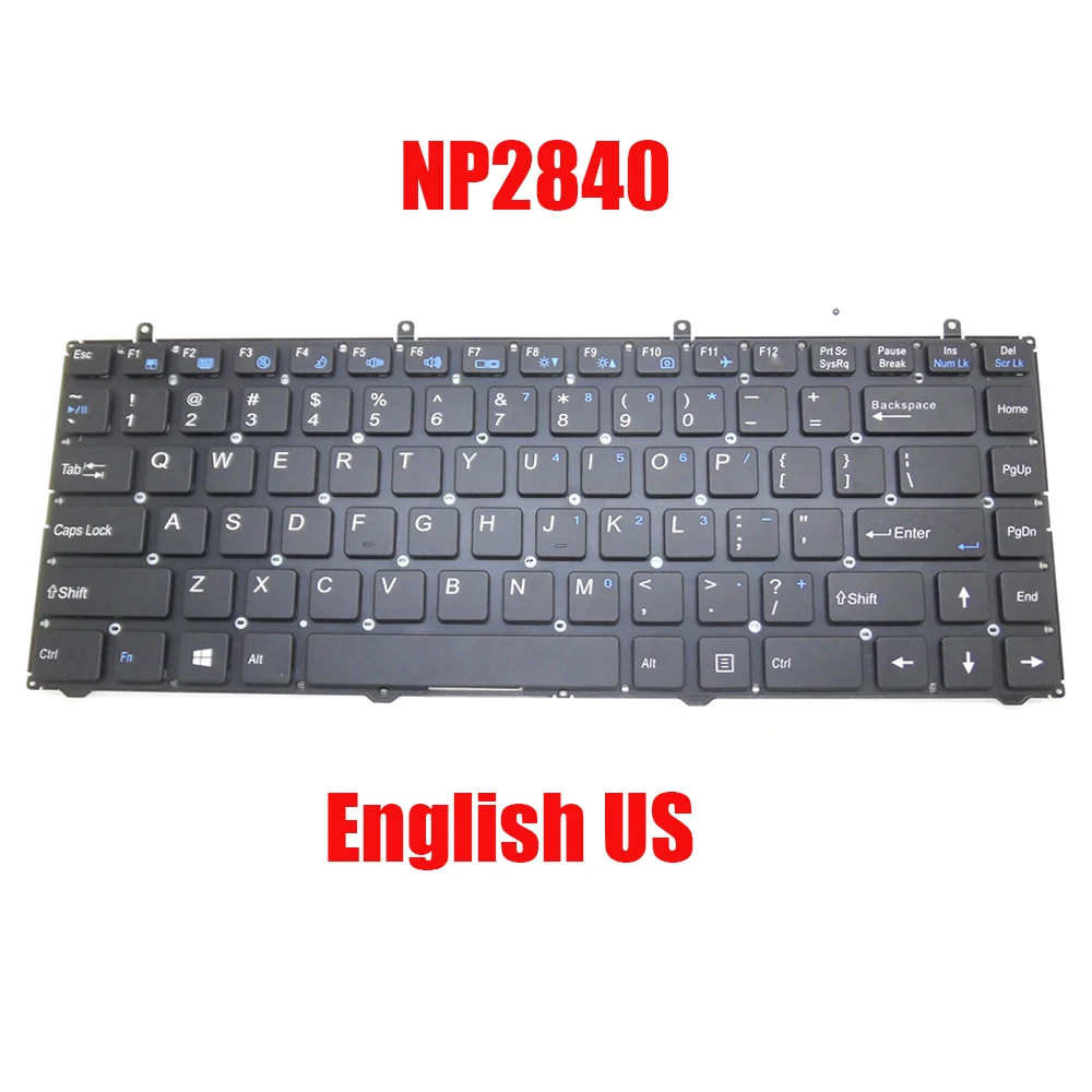 

Laptop Keyboard For Sager NP2840 W840SU-T English US Black Without Frame New