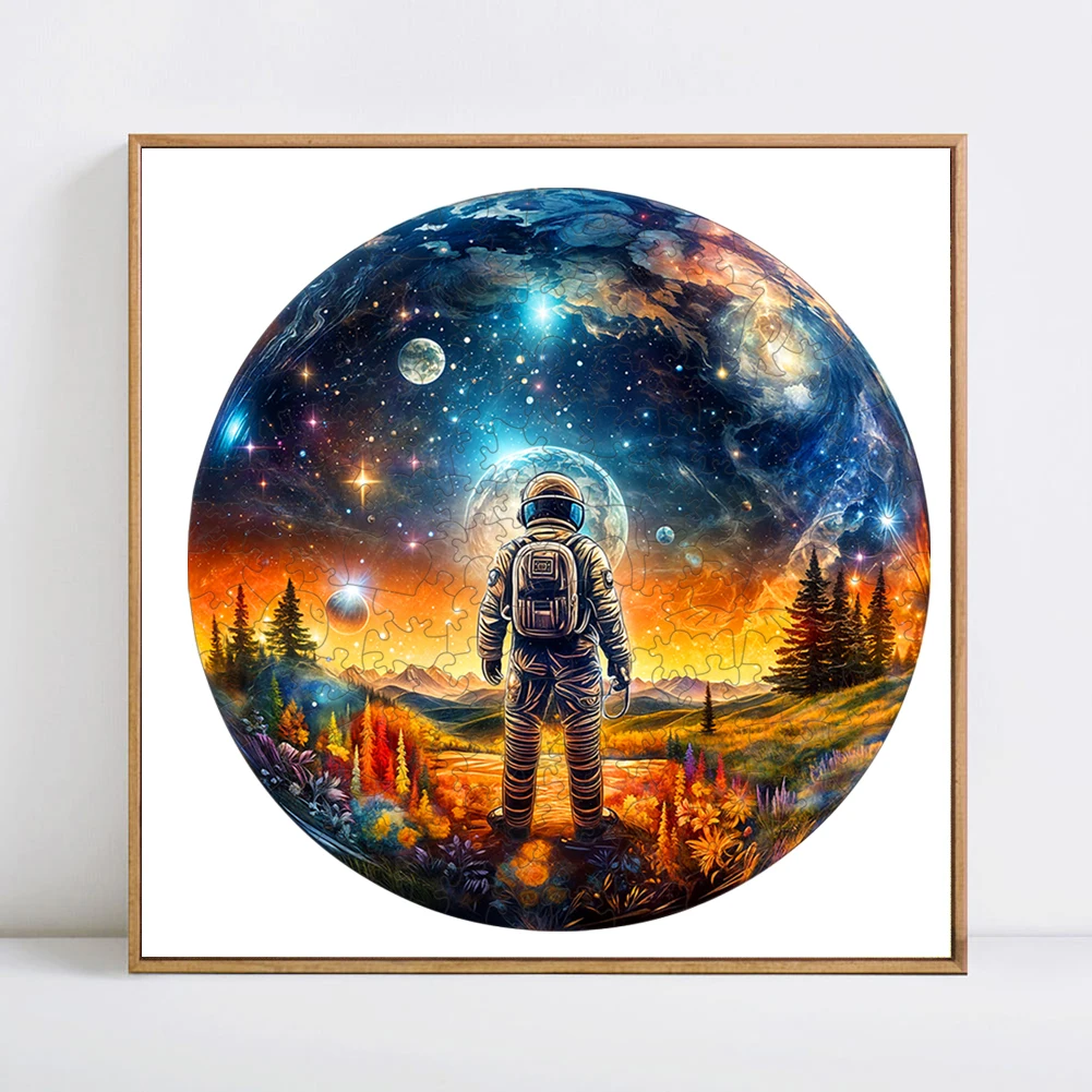 Astronaut Wooden Puzzle Toy Children Toys Jigsaw Puzzles Montessori Anime Animals Wood Intelligence Cube Imitation Games Hobby