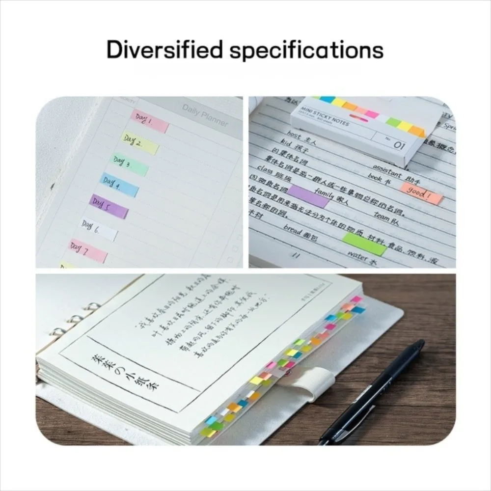Mini 800 Sheets Sticky Notes Classify File Self-Adhesive Fluorescence Index Labels Page Marking Reading Sticky Notes Office Use