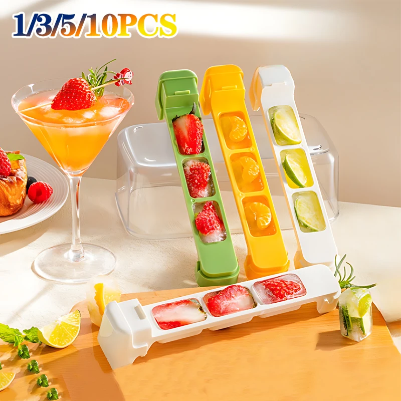 1/3/5/10 قطعة قالب مكعبات الثلج سيليكون محلية الصنع علبة ثلج صانع المصاصة الفريزر آيس كيوب صانع الغذاء الصف صندوق صنع الثلج