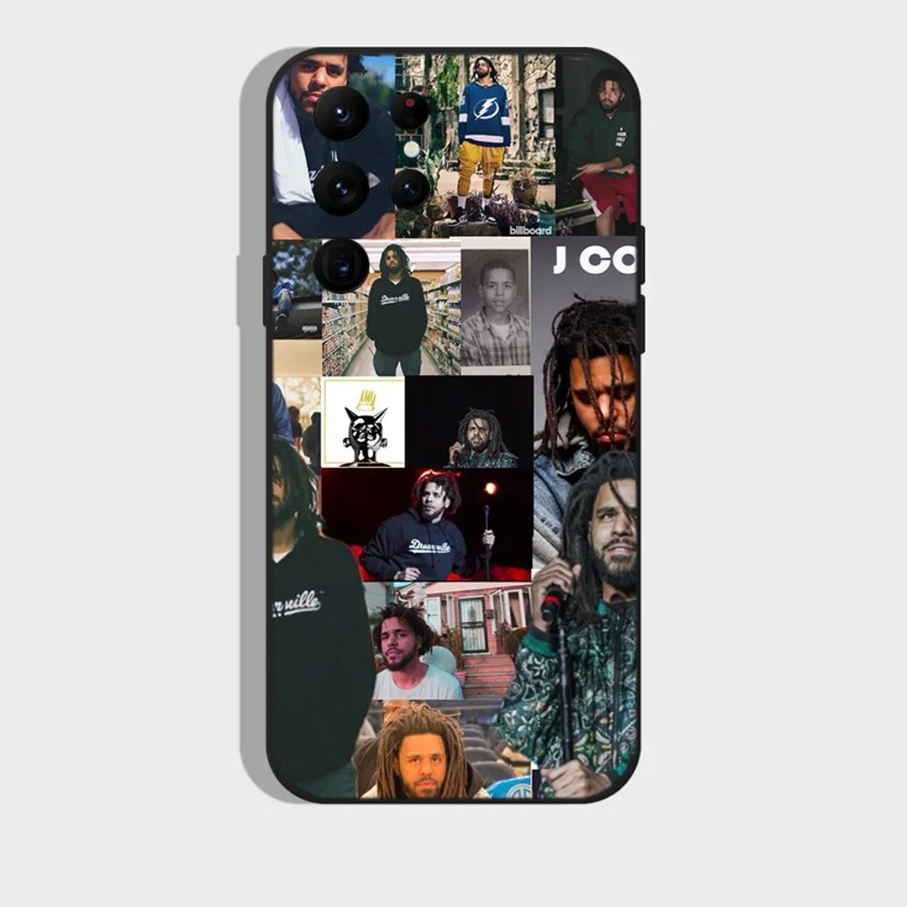 Rapper J C-Cole Phone Case for SamsungS24,S23,S22,S21,S20 Ultra Pro S10,S30Plus,20 Ultra Black Cover