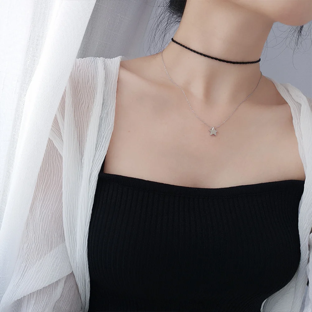 

Creative Star Necklace Woman Fine Workmanship Minimalist Chain Trendy Accessory for Anniversary Birthday Graduation Gift