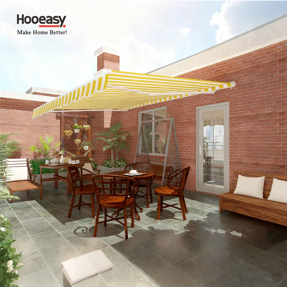 Temporary Retractable Shade Metal Outdoor Awnings and Canopies for Houses
