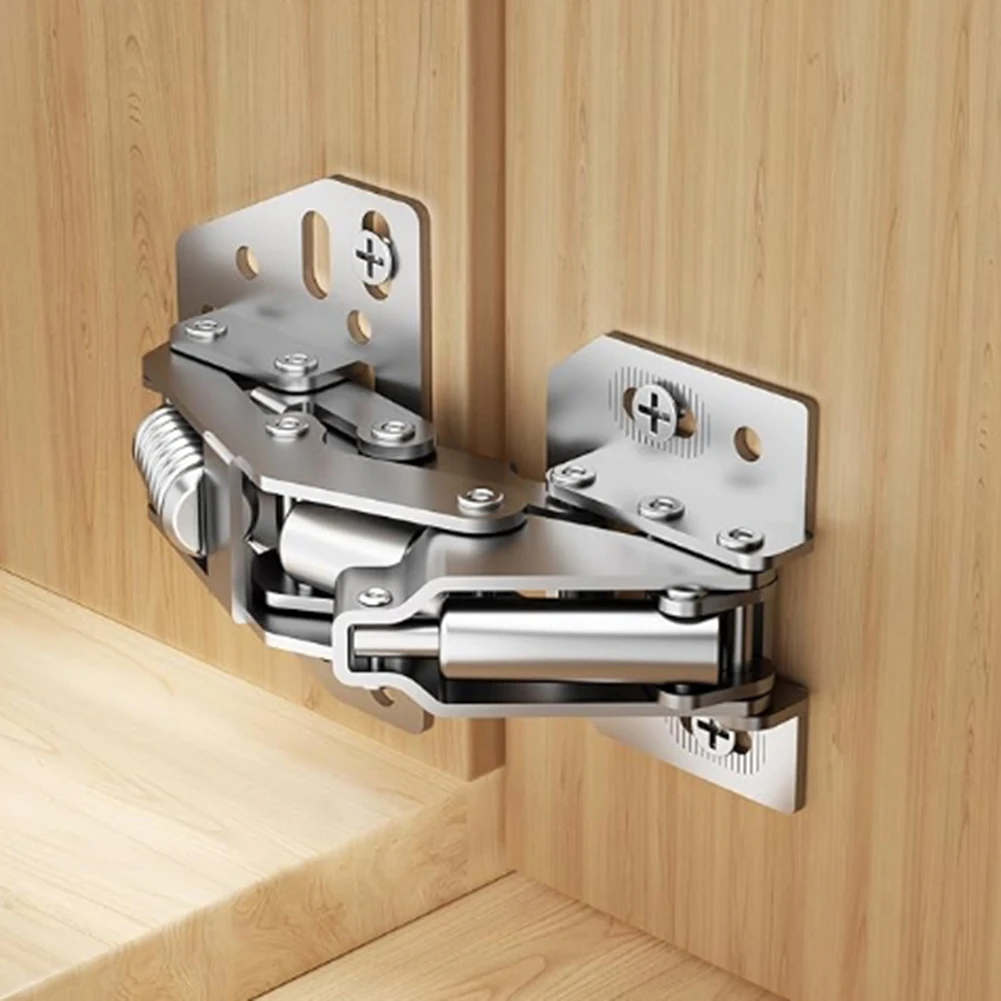 4pcs Spring Cabinet Hinges Self Closing Hydraulic Damper For RV Truck Boat Overhead Storage Door Hardware