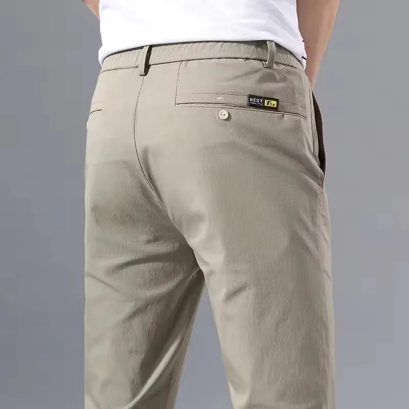 2023 Lente Herfst Dunne Slanke Mannen Casual Broek Klassieke Zakelijke Katoenen Stretch Golfbroek Koreaanse Mode Mannelijke Kleding Broek