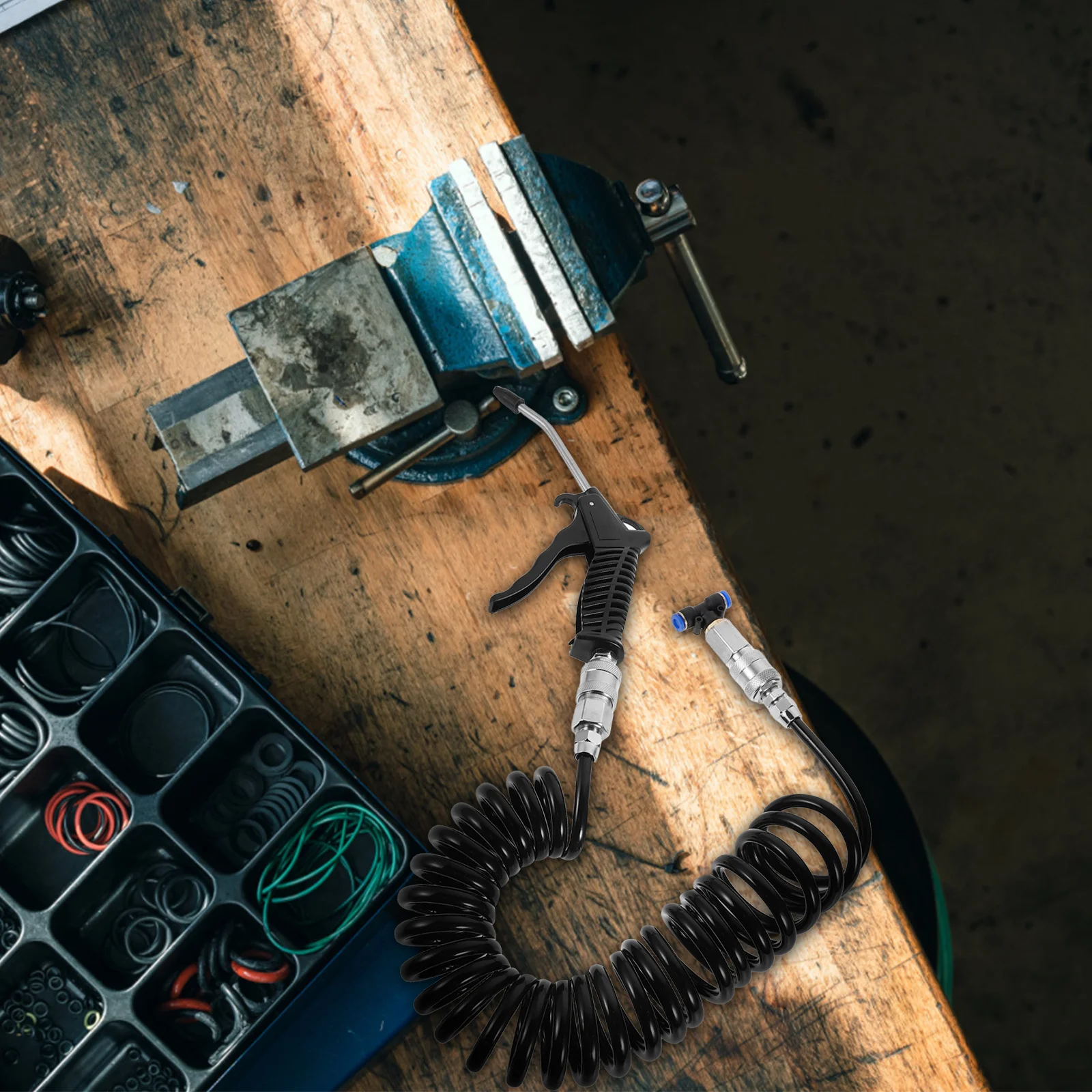 

1Set Truck Air Duster Pneumatic Dust Blower Kit with Heavy Duty Air Hose Car Interior Cleaning Tool Dust Remover