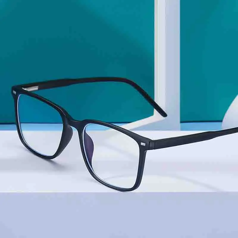 Trending Blue Light Blocking Men's Glasses Gaming TR90 Matte Black Anti Ray Eyeglasses Women Transparent Fashion Eyewear