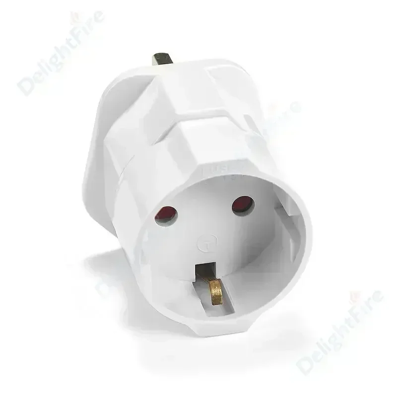 1pcs UK to EU Plug Adapter 250V 13A Korea Euro 2Pin to Britain 3Pin Plug Conversion Electrical Sockets Travel Adapter AC Outlet