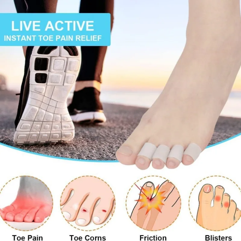 2/20 Protezioni per le dita dei piedi per camminare, allevia l'attrito doloroso Previene le vesciche dei calli Adatto per scarpe da ginnastica con tacco alto in pelle casual