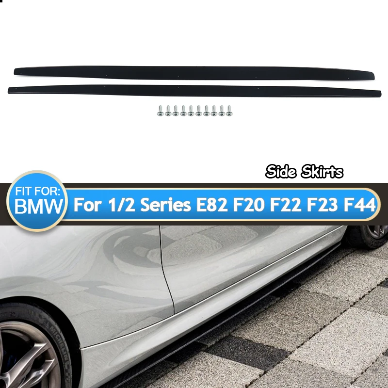 Do BMW serii 1'2' E82 F20 F21 F22 F44 Przedłużenie listew progowych Gloss Black