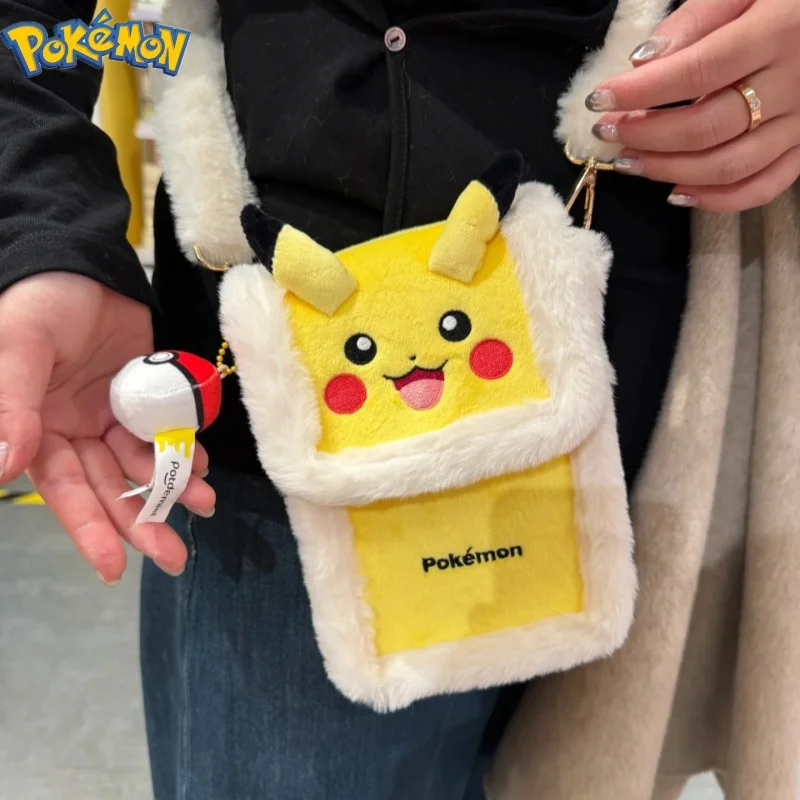 

Genuine Potdemiel Pokemon Pikachu Plush Doll Crossbody Bag Shoulder Cute Birthday Gift For Women Pokemon Toys Children'S Gifts