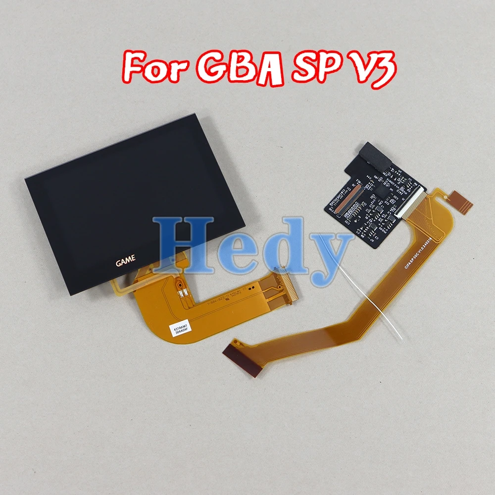 10sets IPS LCD Screen Replacement For Nintend GBA SP V3.0 Backlight Screen High Brightness Laminated Display LCD Kits For GBASP