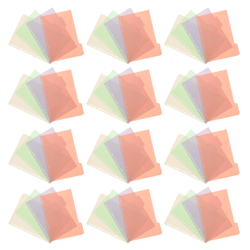 12Sets Plastic Binder Dividers Notepad Tabs Index Classified Labels Creative Design for Quick Reference File Dividers