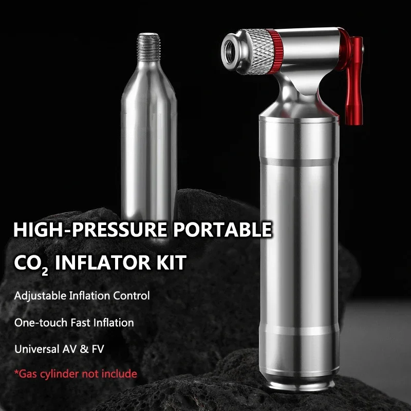 Portable Bike Fast Pumping Inflator Ultralight CO2 Cylinder Pump For AV/FV Aluminum Alloy MTB Tire Inflator Bike Accessories