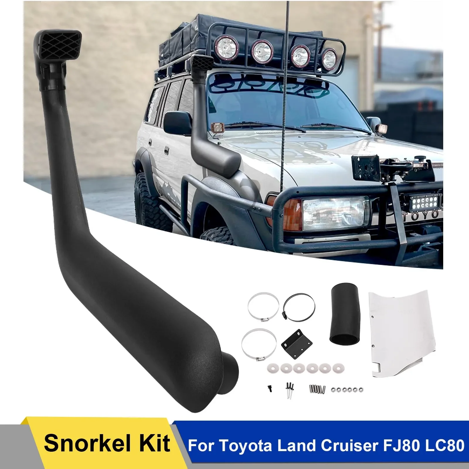 

Intake Snorkel Kit for For Toyota Land Cruiser FJ80 LC80 1990-1998 (Toyota 80 series Landcruiser )Matte Black