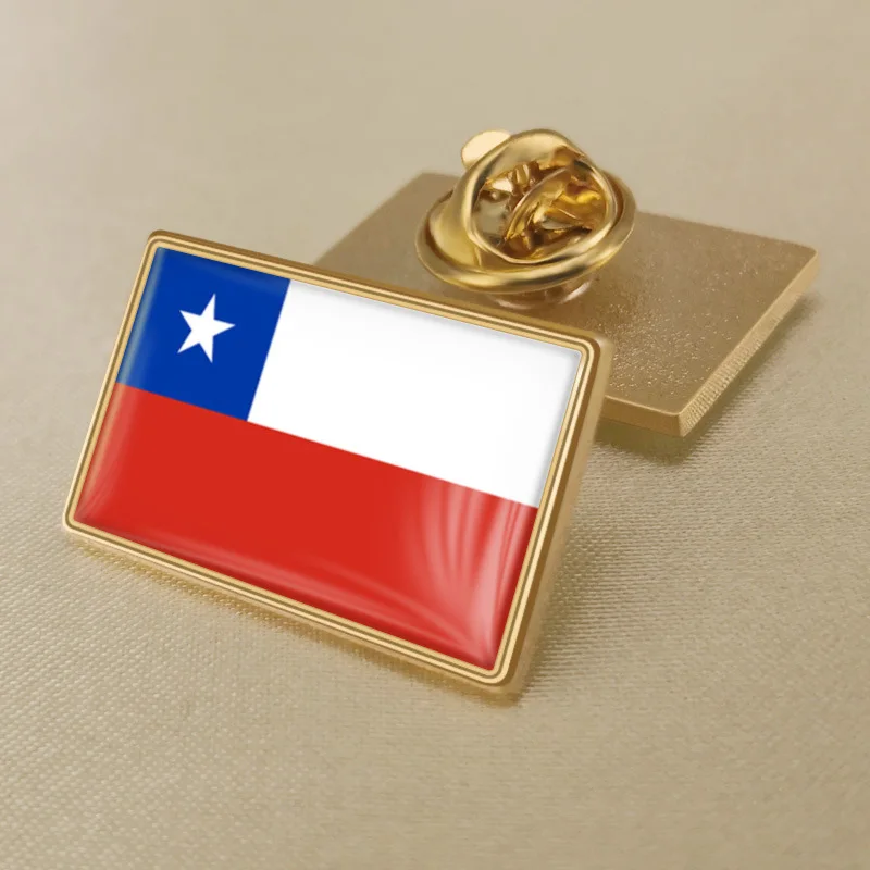 Chile Flag Brooch Enamel Pin CL National Flag Lapel Backpack Bag Badge Jewelry Decoration pin bandera de chile