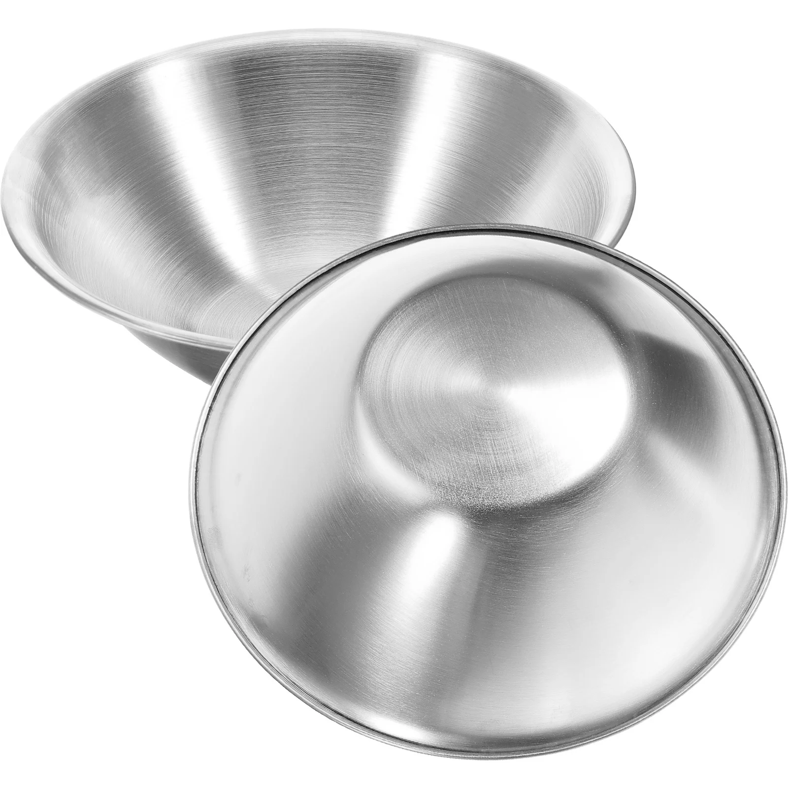 

2 Pcs Noodles Stainless Steel Storage Bowl Multifunction Serving Salad Bowls