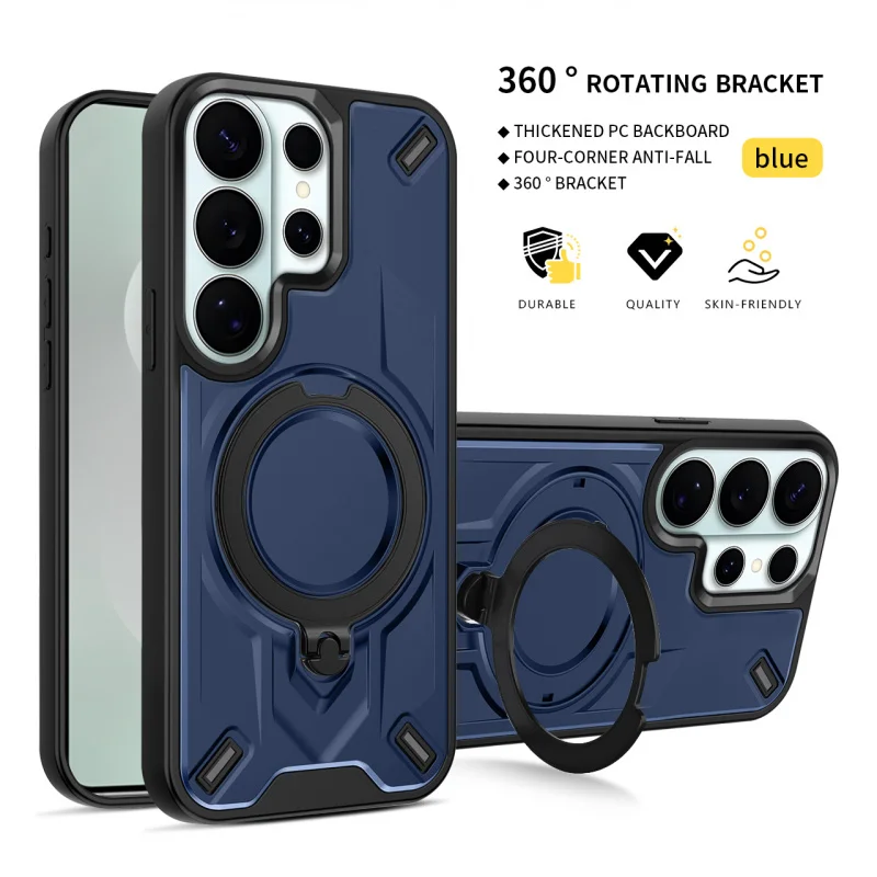 Luxury Shockproof Armor for Magsafe Magnetic Case For Samsung Galaxy S26 S25 S24 S23 Ultra Plus 360° Rotating Bracket Back Cover