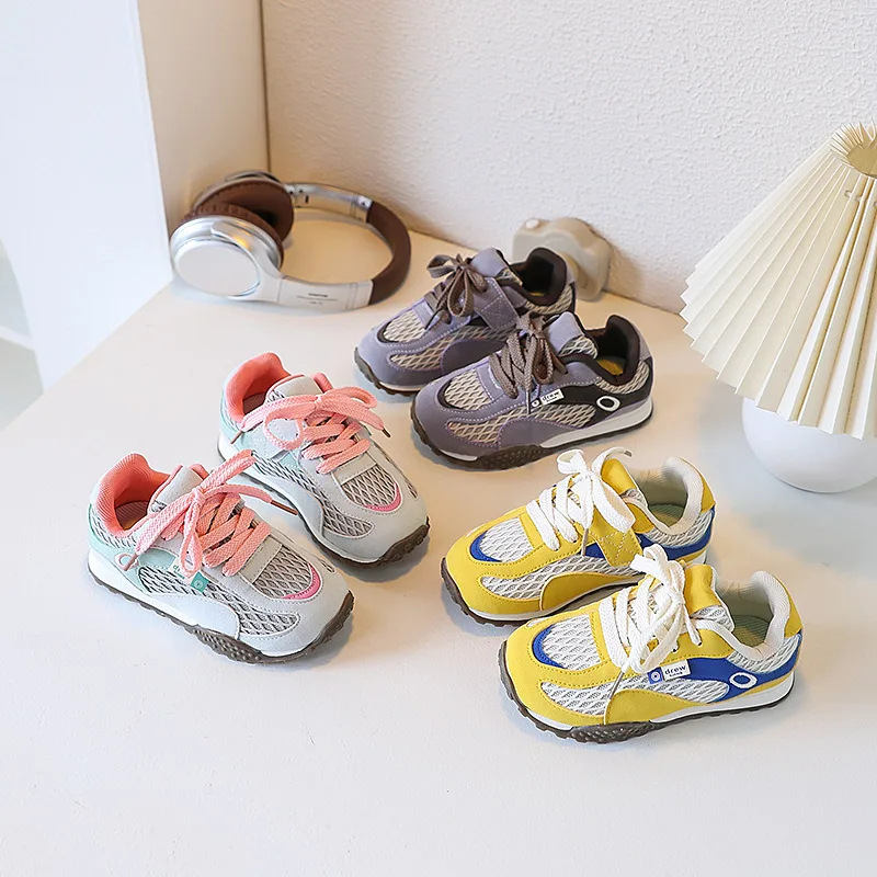 

Breathable Women Sneaker 2026spring New Kid Sneaker Mesh Kid Shoes Fashion Tennis Female Versatile Girls' Sports Shoes Кроссовки