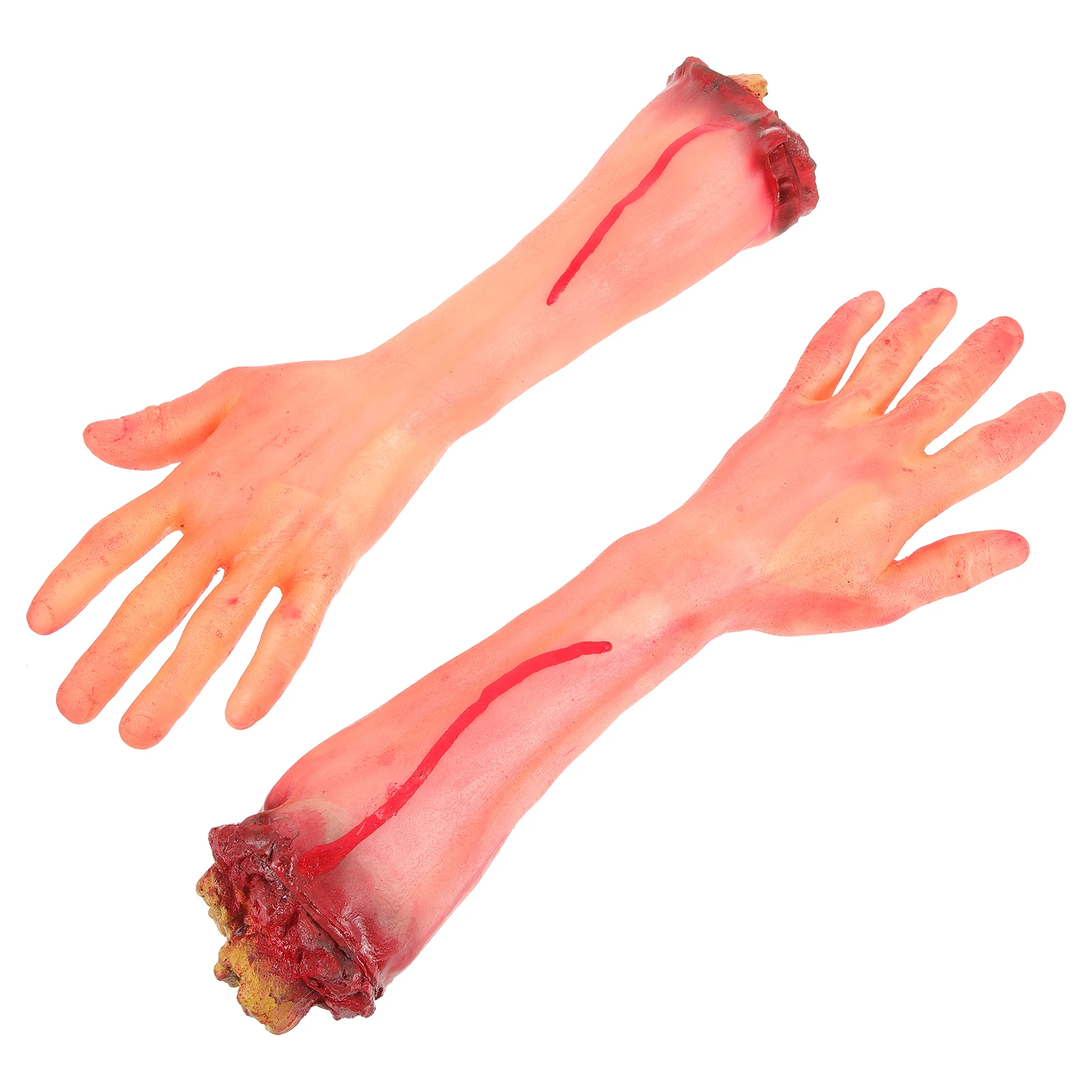 

2 pcs Halloween Severed Arm Scary Broken Fake Artificial Horror Party Prank Decor Prop Boost Halloween Atmosphere Unique Chic