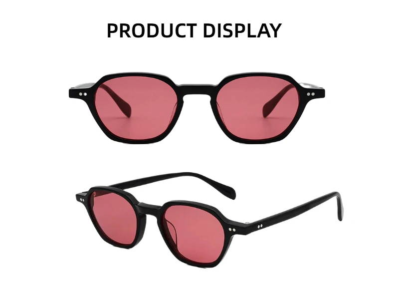 ChicOptix Retro Klassische Mode Frauen Sonnenbrille Männer Marke Designer Hohe Qualität Acetat Sonnenbrille UV400 Metall Scharnier Nylon Objektiv – Detail 10