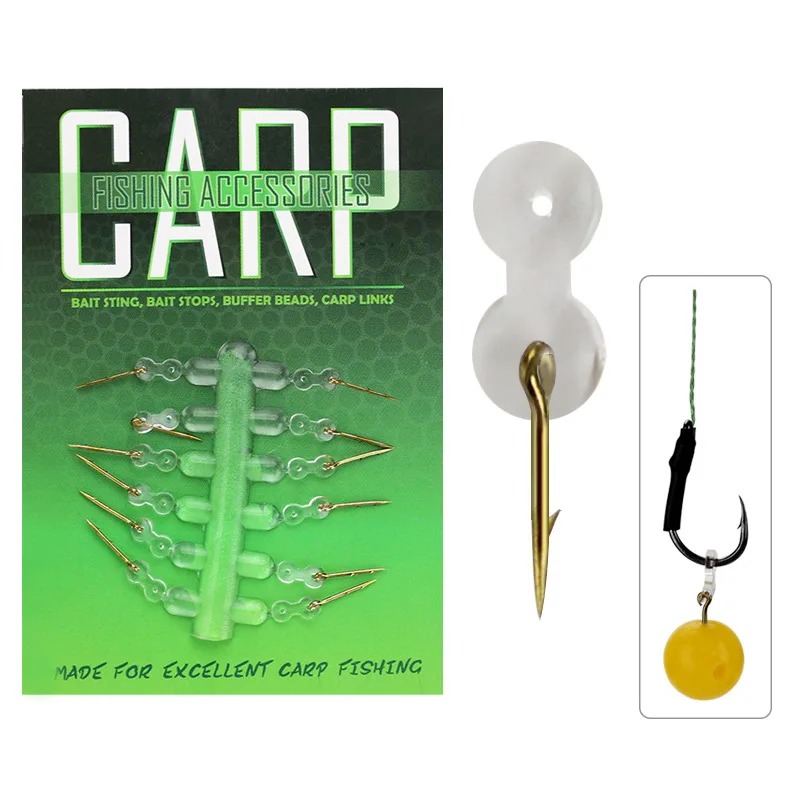 12Pcs Metall Köder Spike Karpfen Angeln Haken Köder Sting Boilies Pin Spike Made Mais Ronnie Haar Rig Karpfen Feeder angelgerät Zubehör – Detail 4