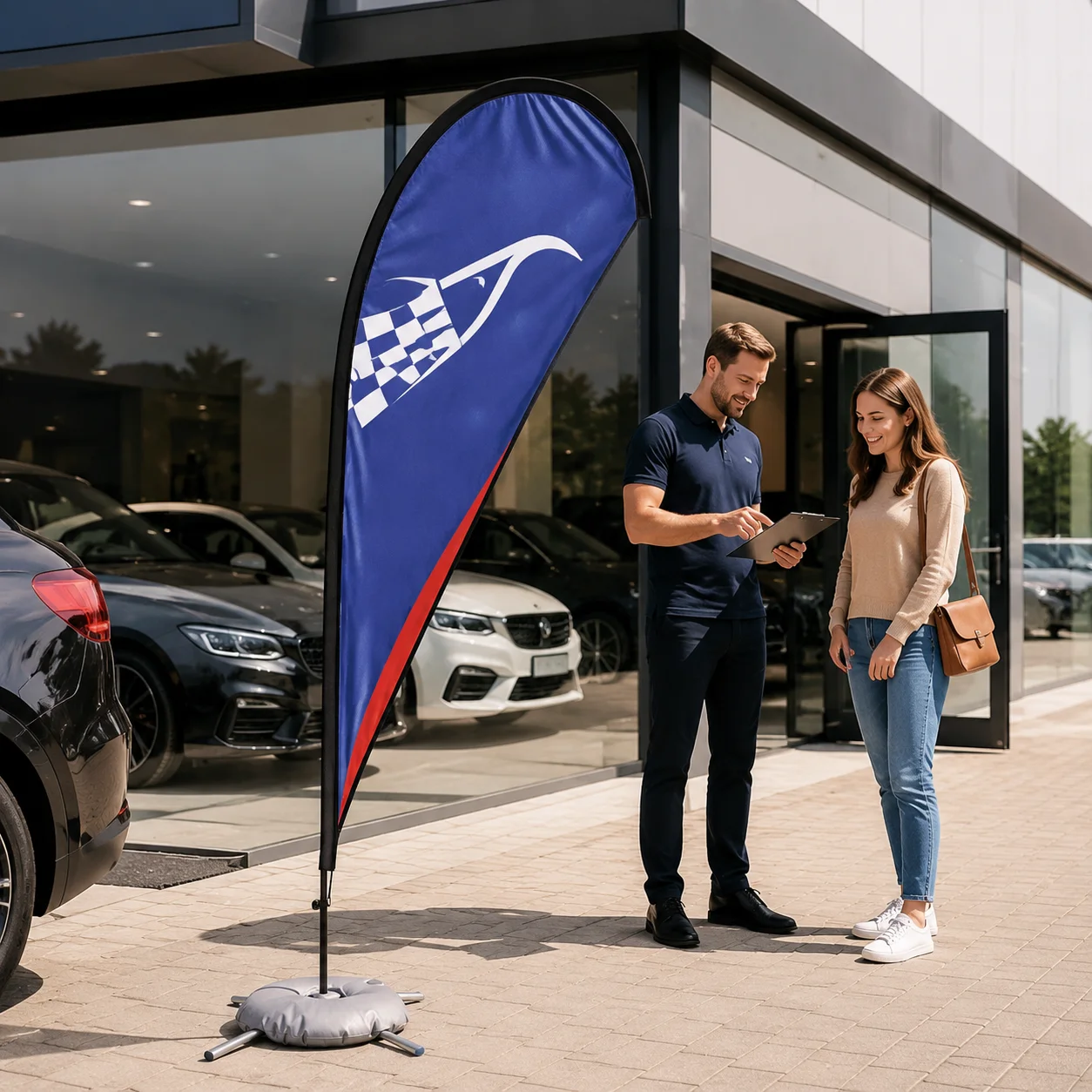 Custom Teardrop Flag Outdoor Advertising Banner Personalized Logo Feather Flag for Business Event Promotion