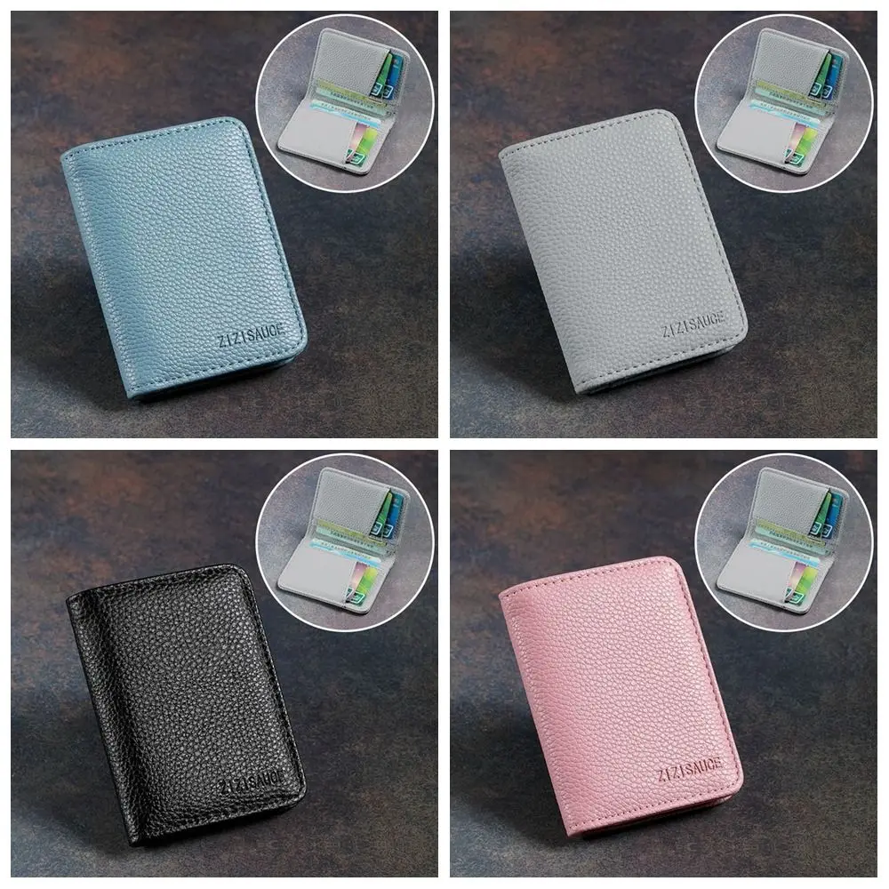 Pu Leather Card Holder Fashion Square Ultrathin Coin Purse Change Purse Card Holder Card Bag Outdoor