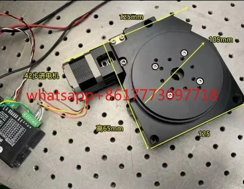 

CNC indexing plate 42 stepper motor turntable high-precision R-axis worm gear 100mm table top rotation