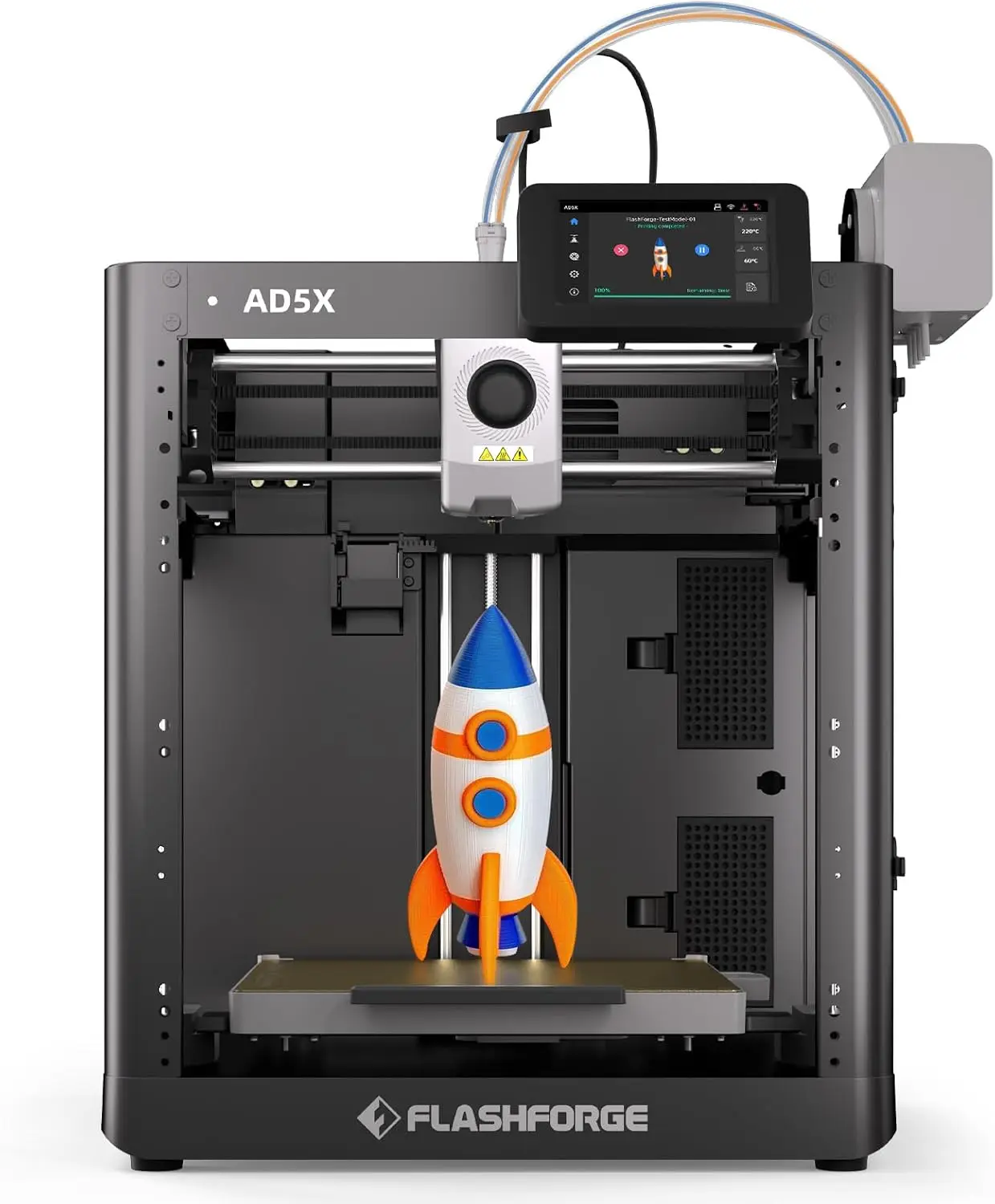 Multicolor 3D Printer 600mm s High Speed 300C Nozzle Auto Leveling PEI Flexible Plate 220x220x220mm