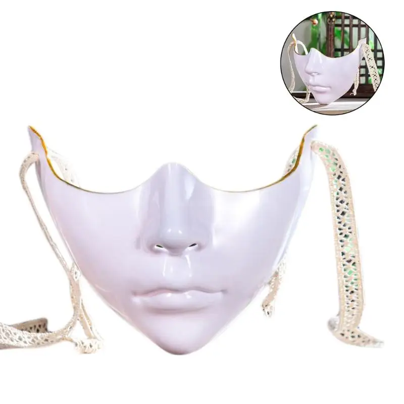 Masquerade Half Face Mask Halloween Eye Cover Mouth Cover Masquerade Costume Decoration for Women Men Halloween Dress up