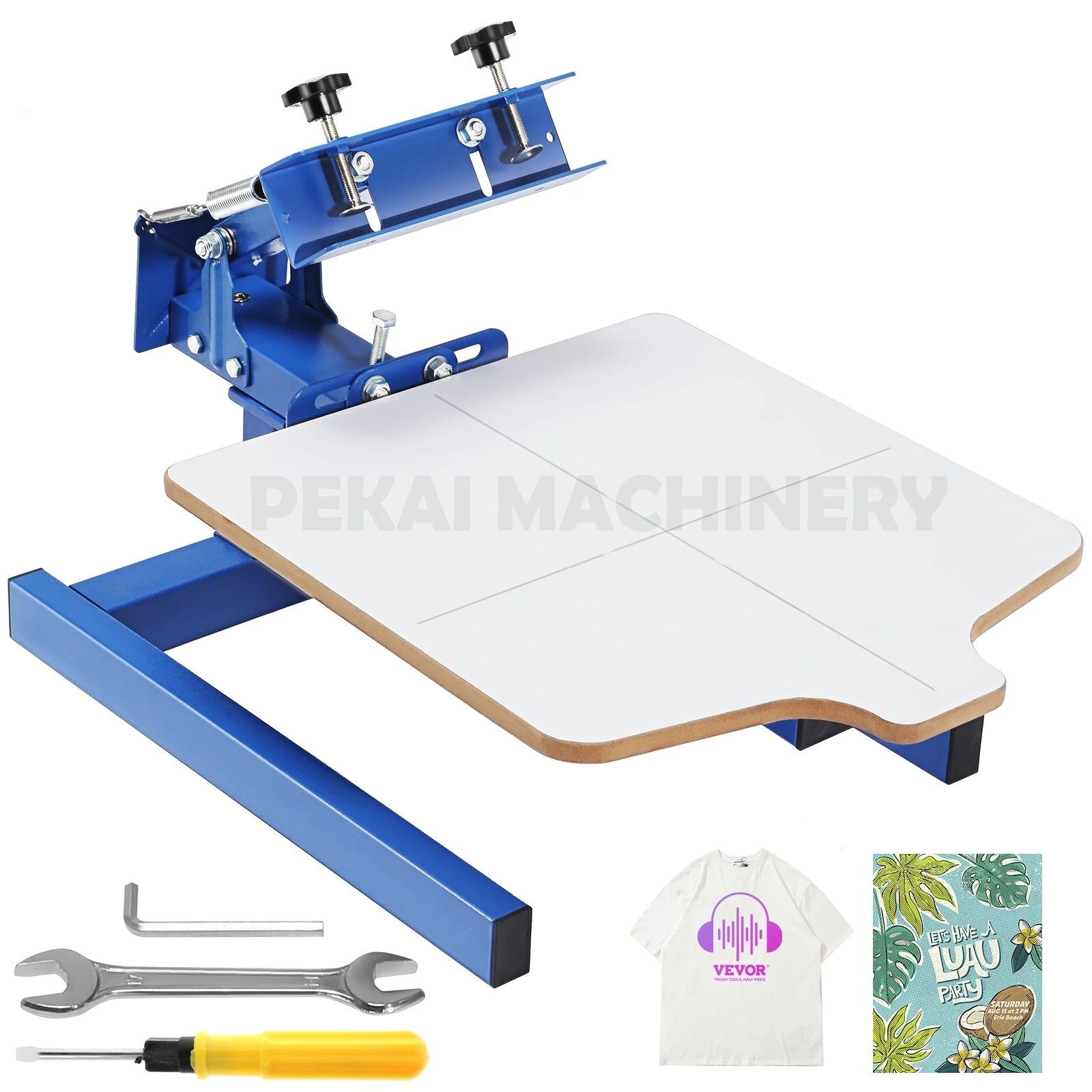 Manual Screen Printing Machine 1 Color 1 Station Desktop Silk Screen Printer