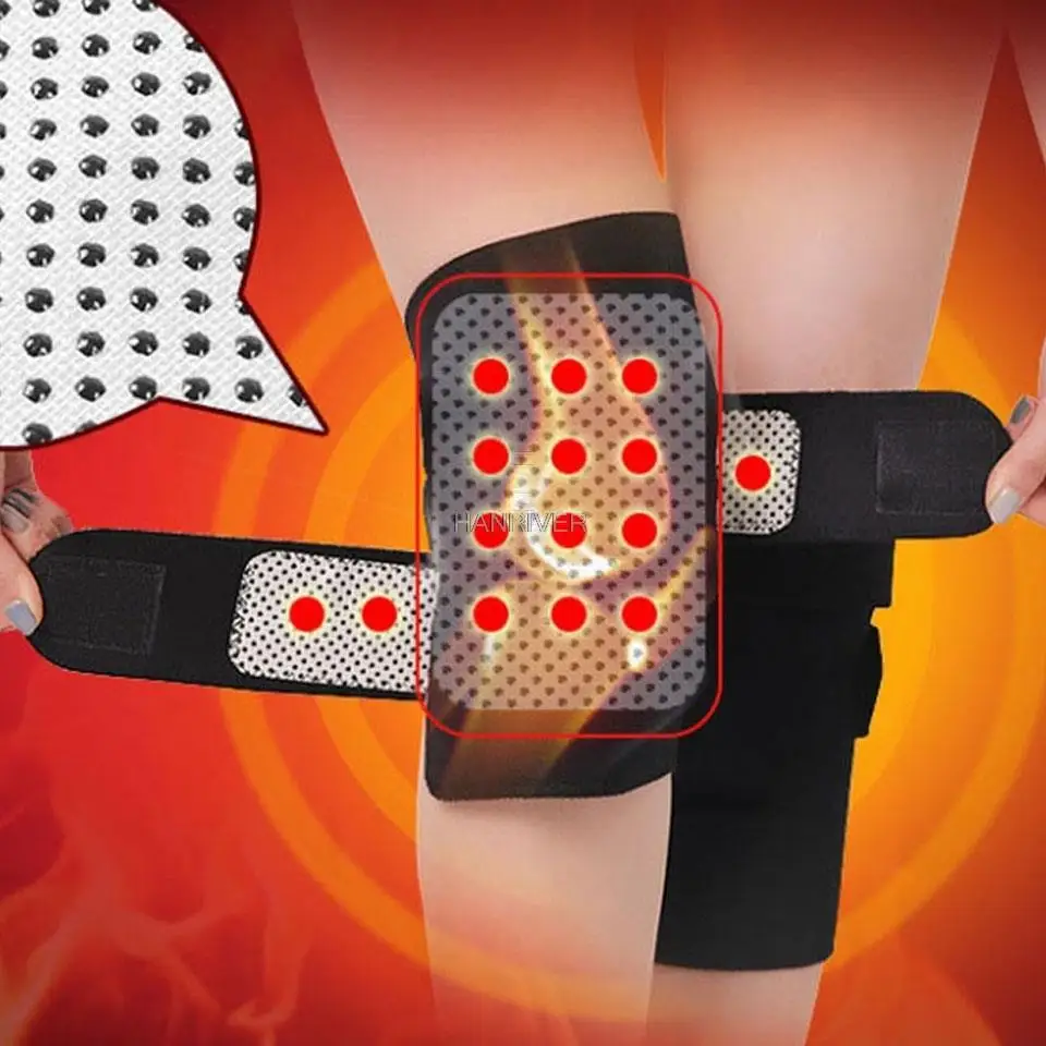 

1 Pair Knee Brace Support Pads Adjustable Tourmaline self-heating magnetic therapy Knee Protective Belt Arthritis Knee Massager