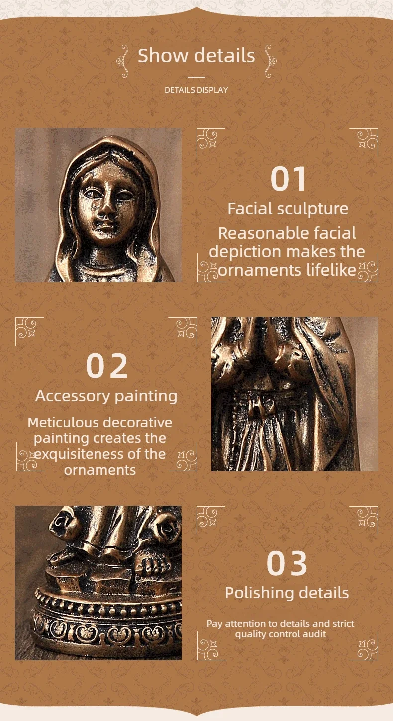 Katholische Madonna Jungfrau Maria Statue Figur Figur Religiöse Unsere Liebe Frau von Lourdes Icon Saint Family Gebet Dekor Harz Handwerk