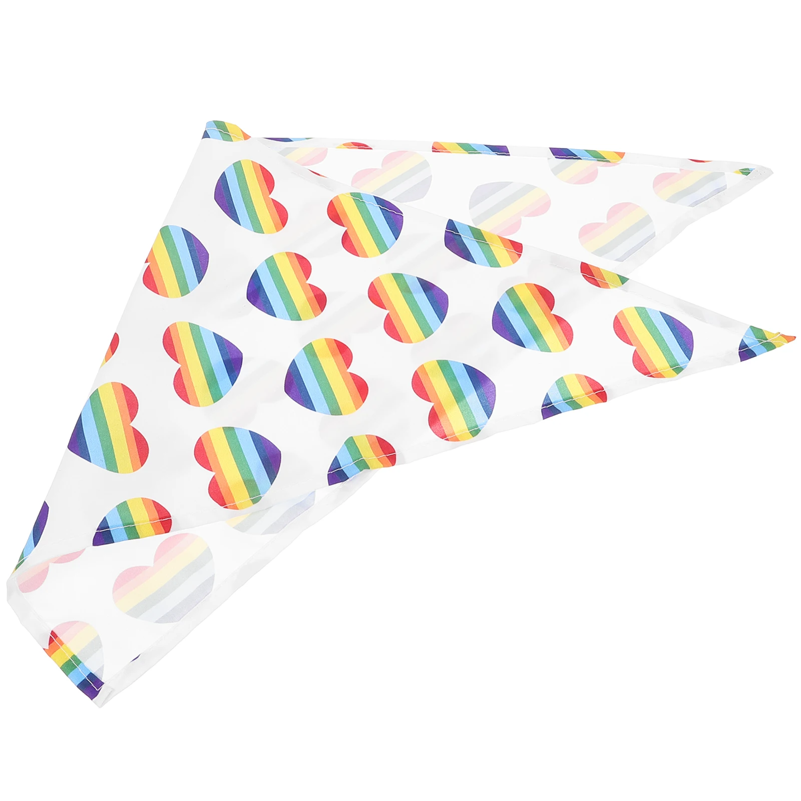 

Pet Triangle Shaped Dog Cat Scarf Birthday Decor Rainbow Single Layer Boy Pet Costume Print Party Dog Accessories