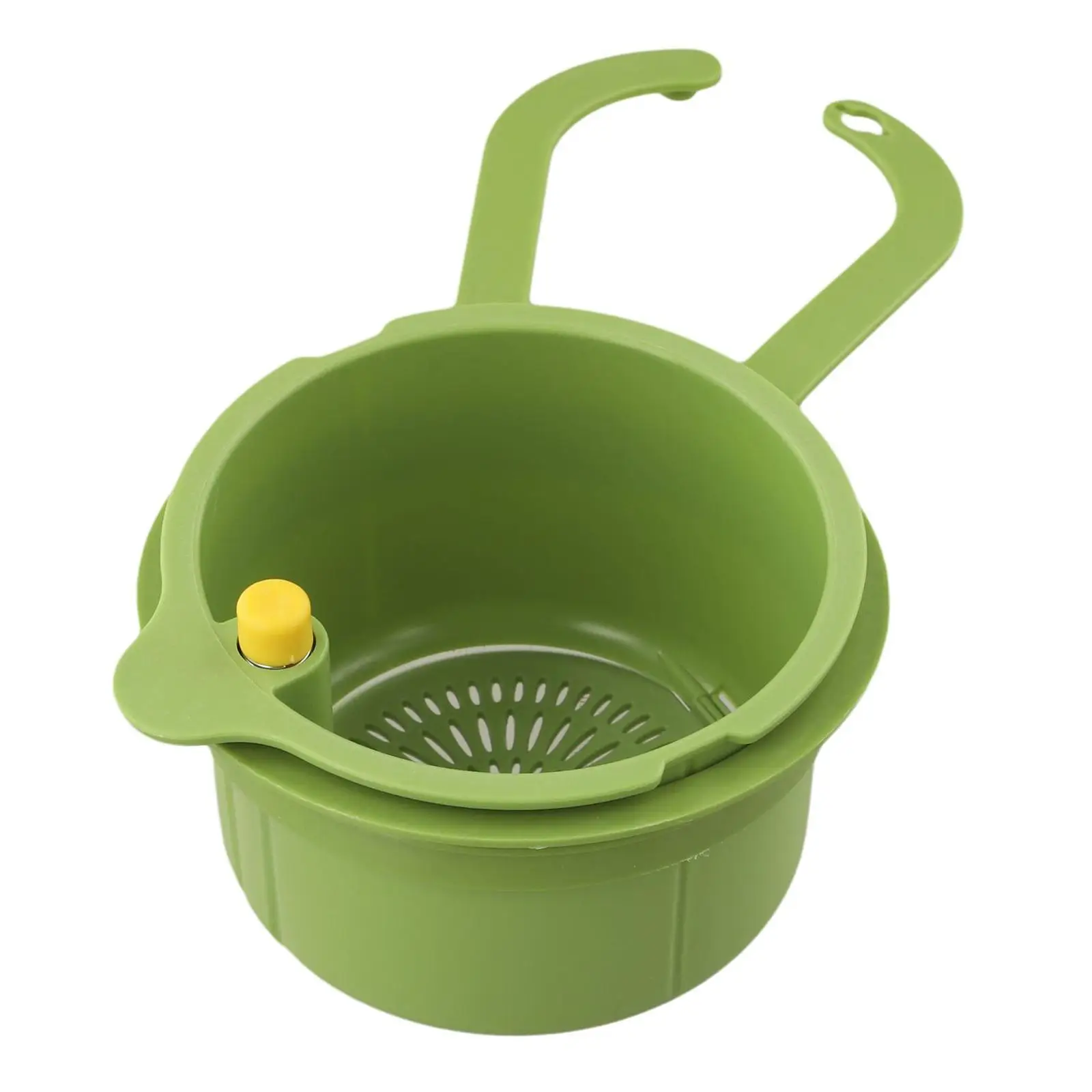Sink Hanging Strainer Basket Detachable Openable Bottom Cover Fruit Clean Rack  Food Strainer Multi-Functional For Kitchen