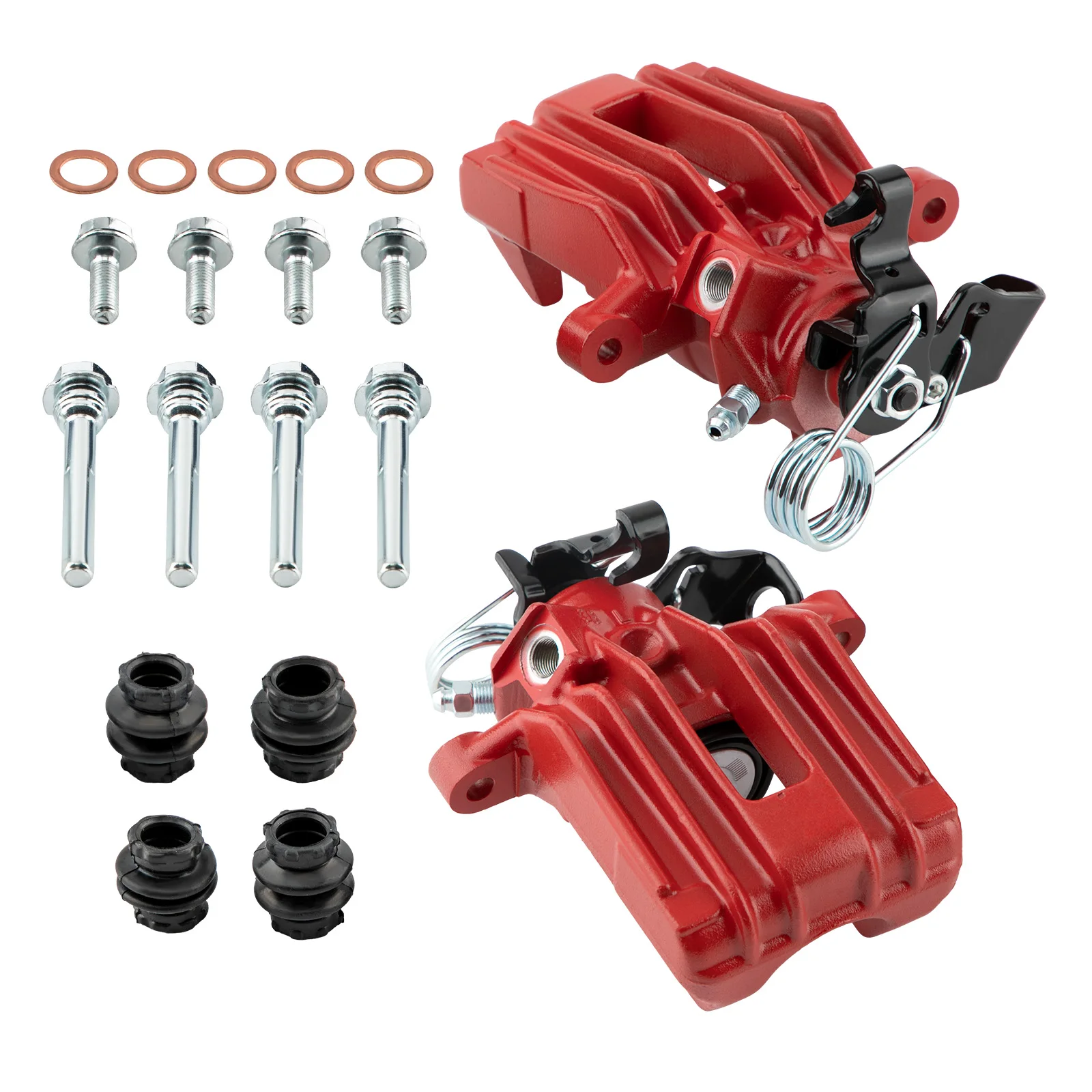 BRAKE CALIPER REAR LEFT+RIGHT Kit For VW GOLF MK4 1J NEW BEETLE 9C 1Y POLO Red