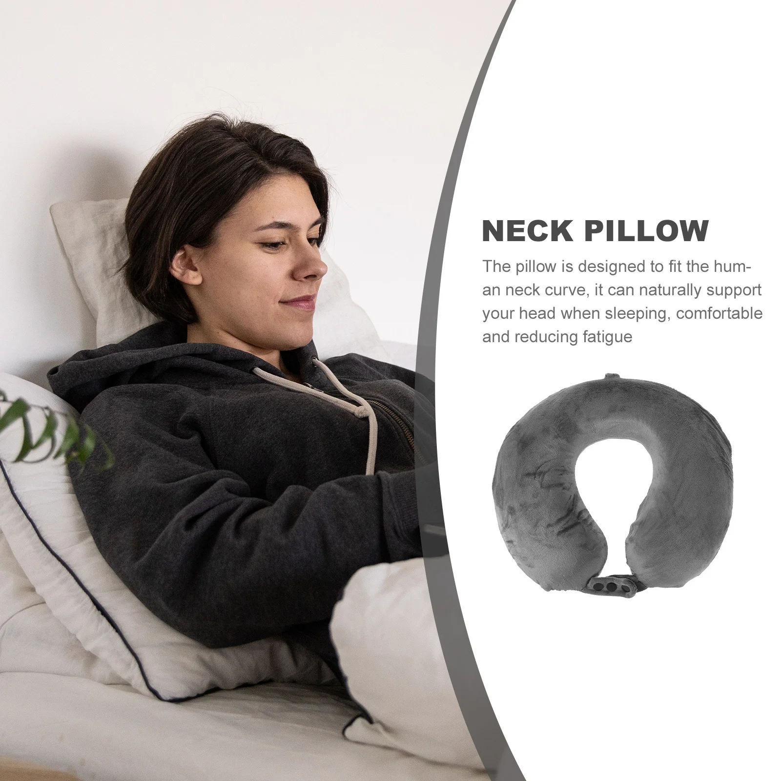 

Memory Foam Neck Pillow U Shaped Comfortable Travel Sleeping Office Support Versatile Cervical Pillow Portable Throw Pillows