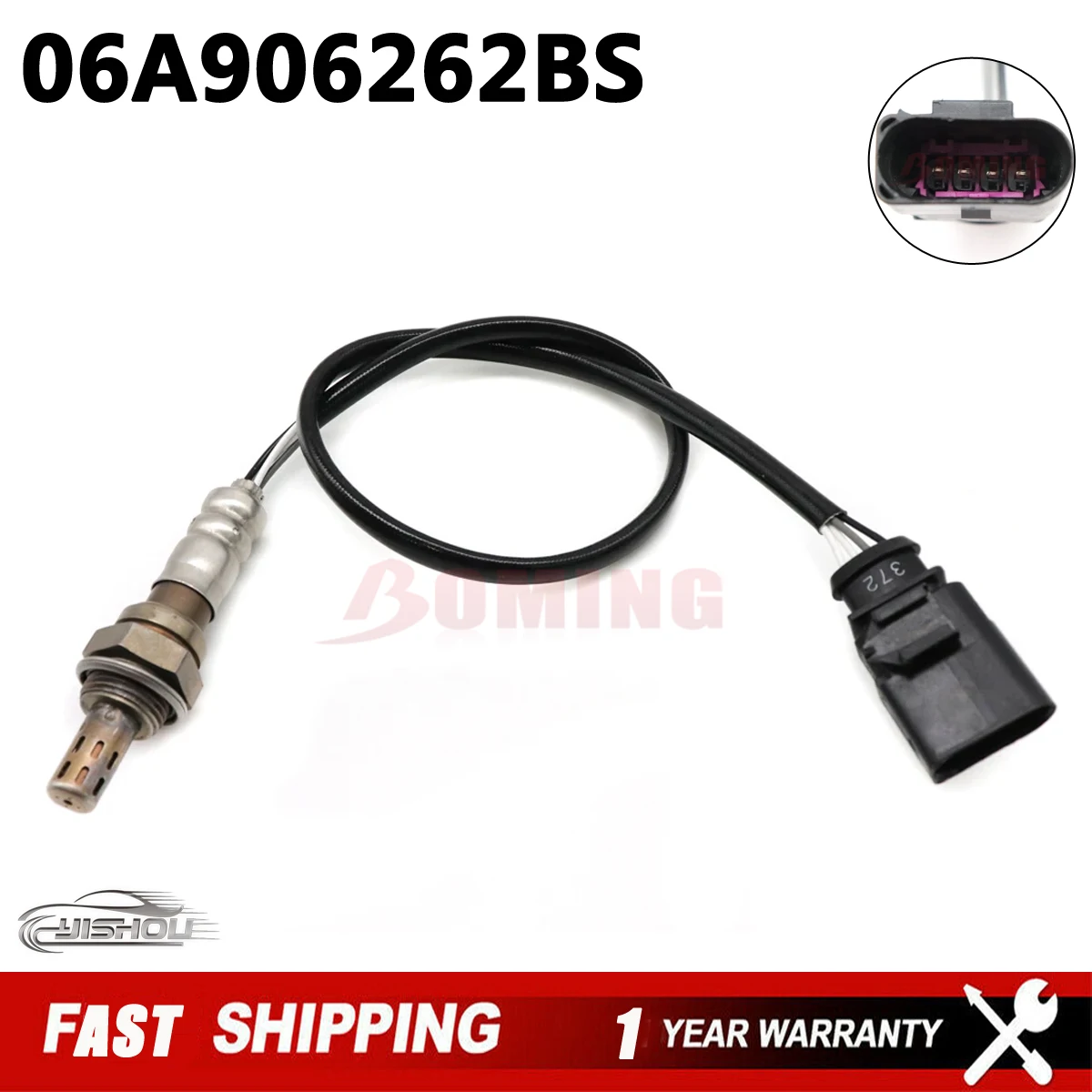 Lambda O2 Oxygen Sensor 06A906262BS Fit for AUDI A3 ALTEA TOLEDO LEON SEAT SKODA OCTAVIA V W CADDY III GOLF PLUS JETTA TOURAN