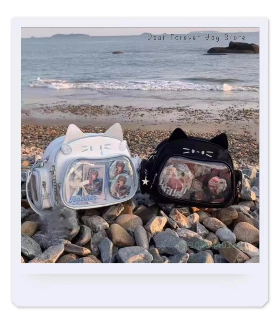 Borsa a tracolla da donna in tela estetica denim Y2k Preppy