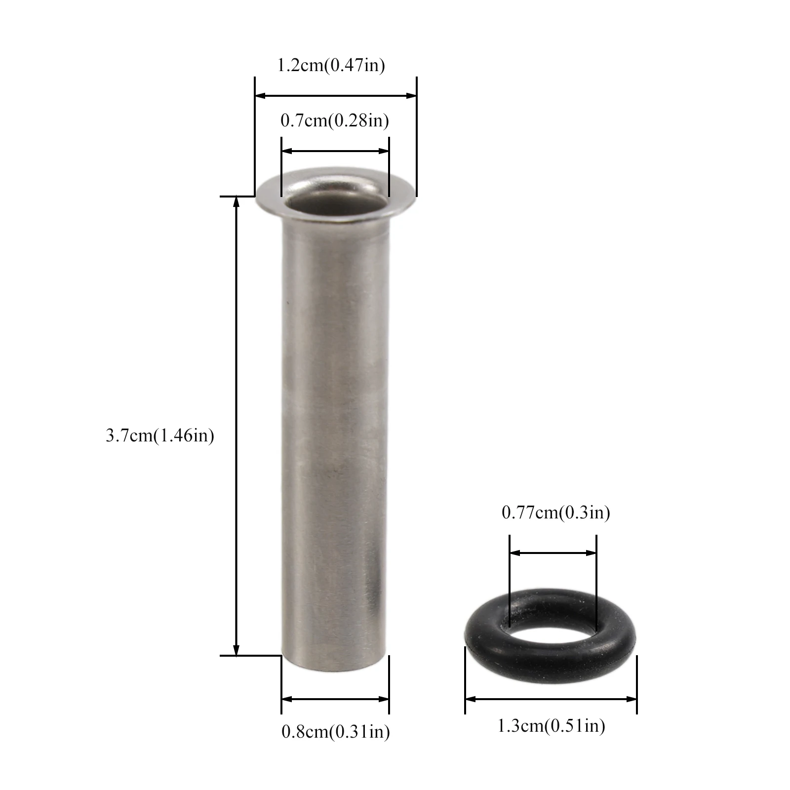 2pc/lot Soda Keg Gas Dip Tube with O-ring Stainless Steel 304 Dip Tube Gas Side Short for Ball Lock or Pin Lock Beer Keg